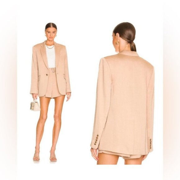 A.L.C. DAKOTA SINGLE BREASTED MODAL BLEND BLAZER, SZ US/6 TAWNY - Picture 2 of 15